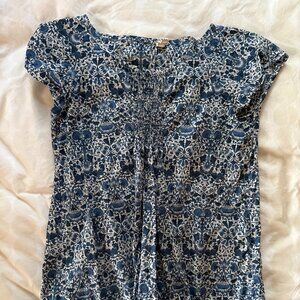 Liberty Fabric Short Sleeve Blouse